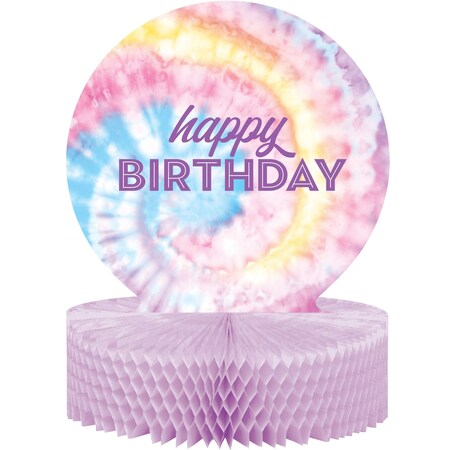 Creative Converting Tie Dye Party Happy Birthday Centerpiece, 9"x12", 6PK 350530